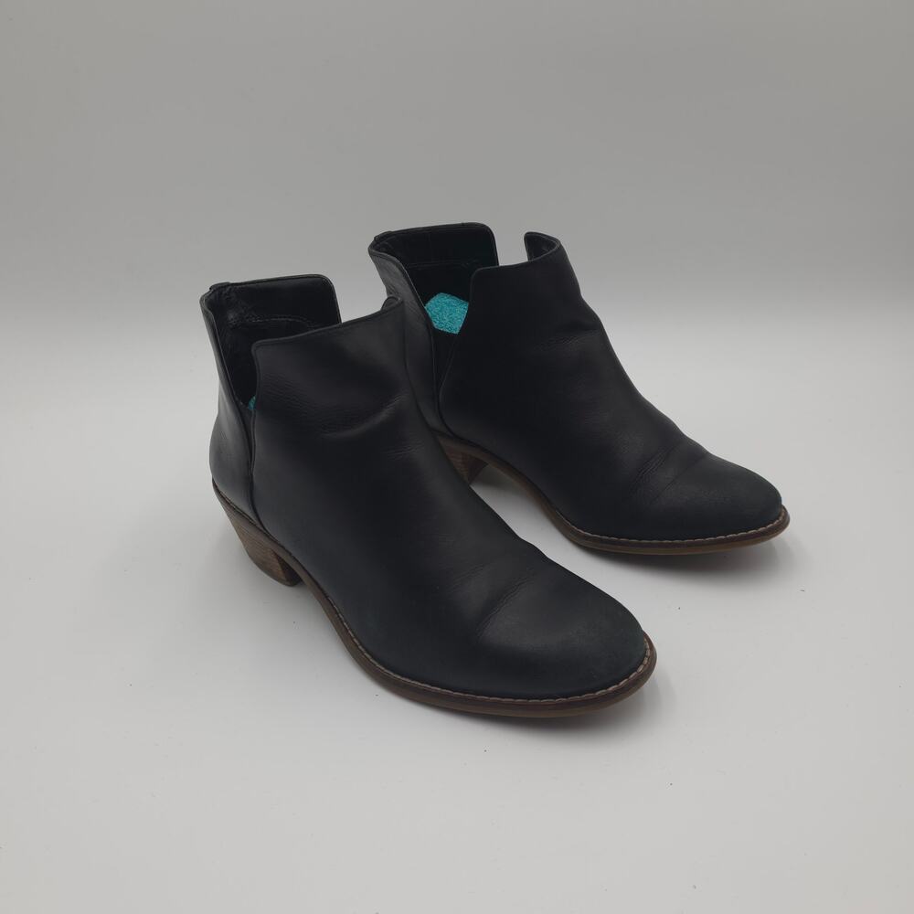Cole Haan Abbot Black Leather Pull-On Ankle Booties Size 6